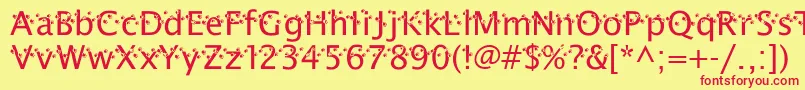 ThatDarnCat Font – Red Fonts on Yellow Background