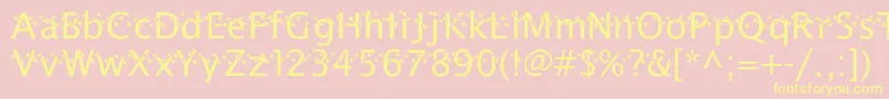 ThatDarnCat Font – Yellow Fonts on Pink Background