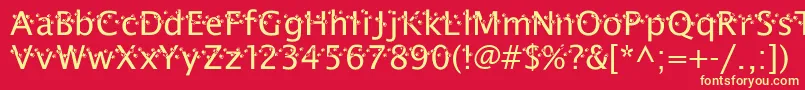 ThatDarnCat Font – Yellow Fonts on Red Background