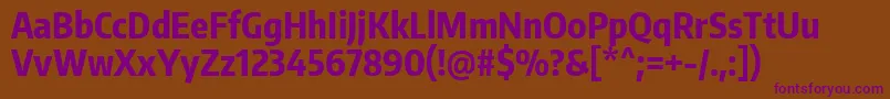 EncodesanscompressedExtrabold-fontti – violetit fontit ruskealla taustalla