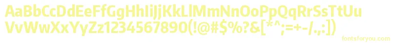 EncodesanscompressedExtrabold Font – Yellow Fonts on White Background