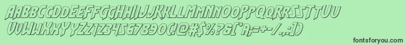 Saiba mais sobre a fonte Flashrogersoutital Fonte Flashrogersoutital – fontes pretas em um fundo verde