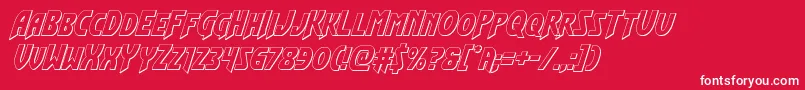 Flashrogersoutital Font – White Fonts on Red Background