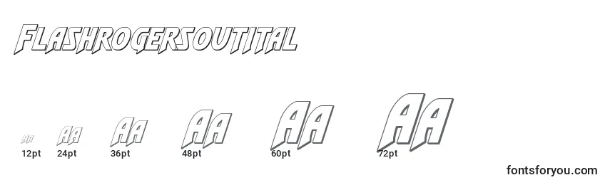 Flashrogersoutital Font Sizes