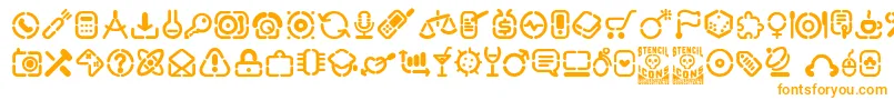 Шрифт StencilIcons – оранжевые шрифты