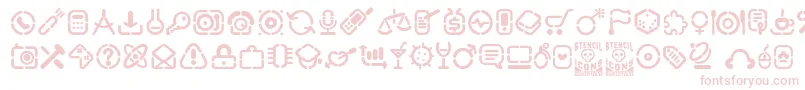 Fonte StencilIcons – fontes cor-de-rosa
