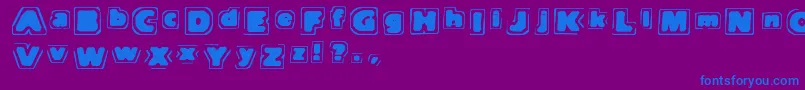 NoteOfTerror Font – Blue Fonts on Purple Background