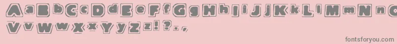 NoteOfTerror Font – Gray Fonts on Pink Background