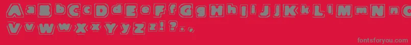 NoteOfTerror Font – Gray Fonts on Red Background