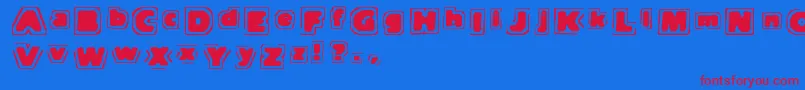 フォントNoteOfTerror – 赤い文字の青い背景