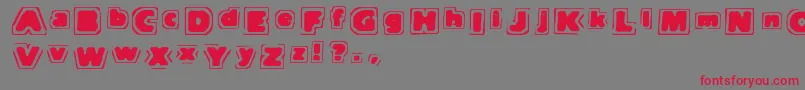 NoteOfTerror Font – Red Fonts on Gray Background