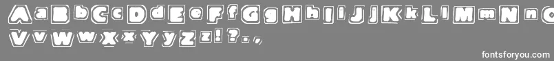 フォントNoteOfTerror – 灰色の背景に白い文字