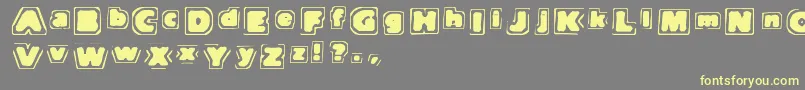 NoteOfTerror Font – Yellow Fonts on Gray Background