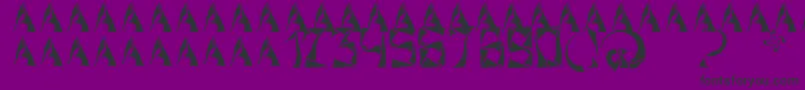 XorxWindyCyr Font – Black Fonts on Purple Background