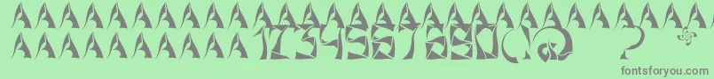 XorxWindyCyr Font – Gray Fonts on Green Background