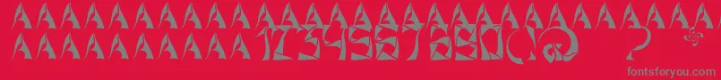 XorxWindyCyr Font – Gray Fonts on Red Background