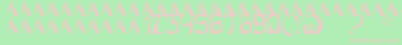 XorxWindyCyr Font – Pink Fonts on Green Background