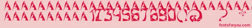 XorxWindyCyr Font – Red Fonts on Pink Background