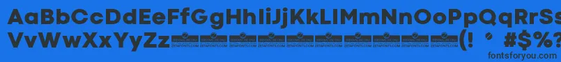 CodecColdHeavyTrial Font – Black Fonts on Blue Background