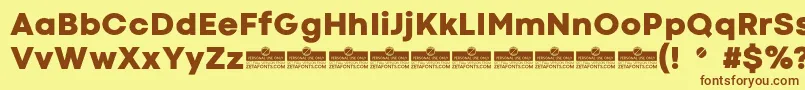 CodecColdHeavyTrial Font – Brown Fonts on Yellow Background