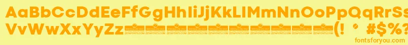 CodecColdHeavyTrial Font – Orange Fonts on Yellow Background