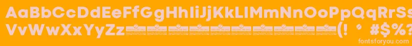 CodecColdHeavyTrial Font – Pink Fonts on Orange Background