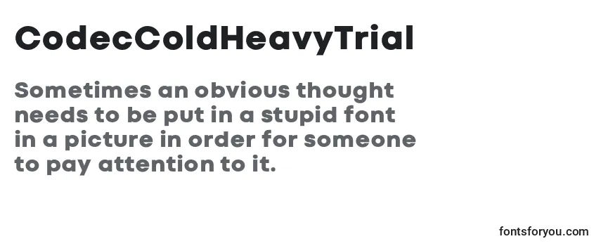 CodecColdHeavyTrial Font
