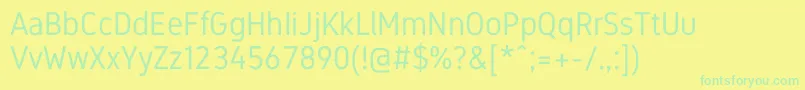 fuente GidoleRegular – Fuentes Verdes Sobre Fondo Amarillo