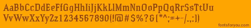 HammerheadMedium Font – Brown Fonts on Orange Background