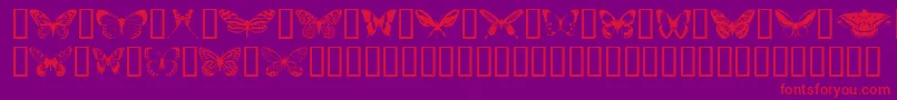 Police Butterflips – polices rouges sur fond violet