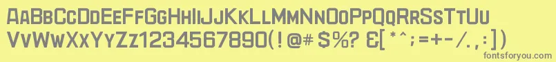 Azureon-Schriftart – Graue Schriften auf gelbem Hintergrund