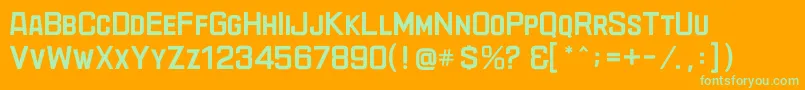 Azureon Font – Green Fonts on Orange Background