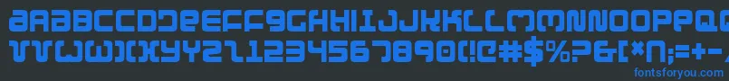 ExedoreCondensed Font – Blue Fonts on Black Background