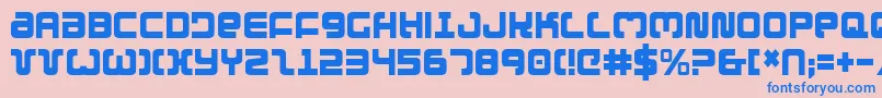 ExedoreCondensed Font – Blue Fonts on Pink Background