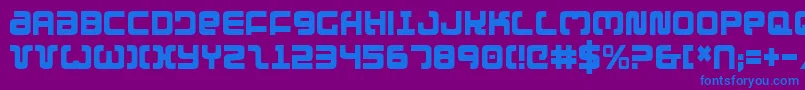 ExedoreCondensed Font – Blue Fonts on Purple Background