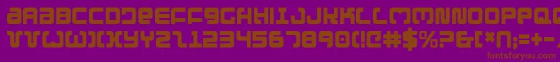 ExedoreCondensed-Schriftart – Braune Schriften auf violettem Hintergrund