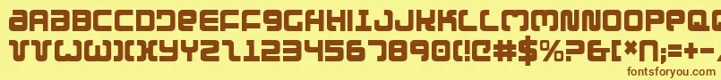 ExedoreCondensed Font – Brown Fonts on Yellow Background