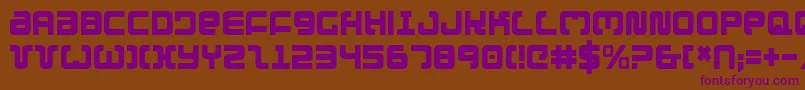 ExedoreCondensed Font – Purple Fonts on Brown Background