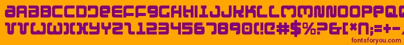 ExedoreCondensed Font – Purple Fonts on Orange Background