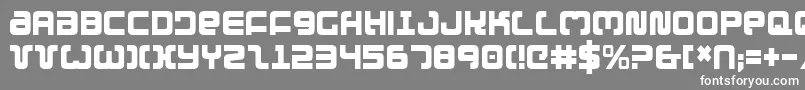 フォントExedoreCondensed – 灰色の背景に白い文字