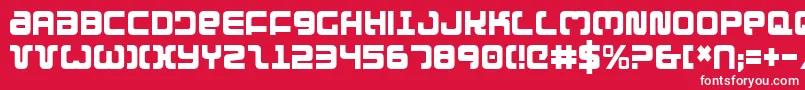 ExedoreCondensed Font – White Fonts on Red Background