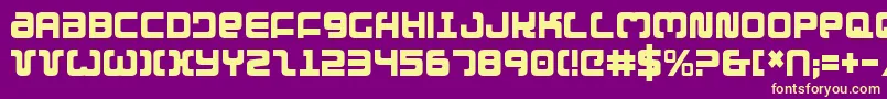 ExedoreCondensed Font – Yellow Fonts on Purple Background