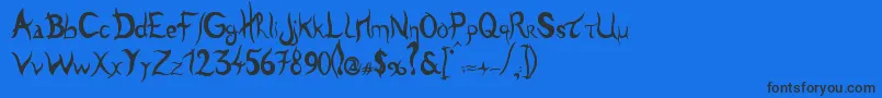Tulen Font – Black Fonts on Blue Background