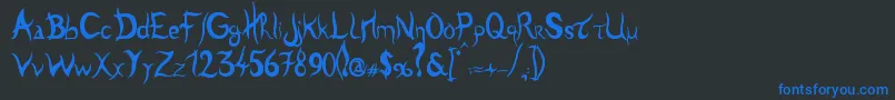 Tulen Font – Blue Fonts on Black Background