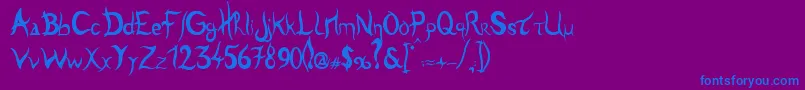 Tulen Font – Blue Fonts on Purple Background