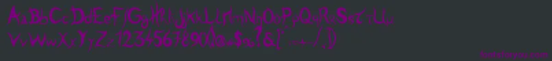 Шрифт Tulen – фиолетовые шрифты на чёрном фоне