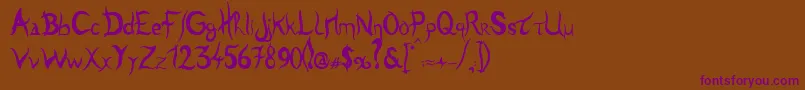 Tulen Font – Purple Fonts on Brown Background