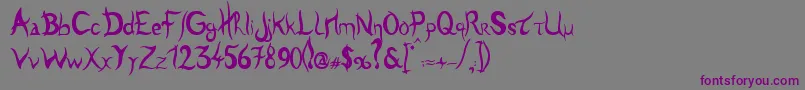 Tulen Font – Purple Fonts on Gray Background
