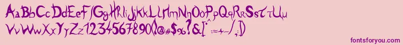 Tulen Font – Purple Fonts on Pink Background
