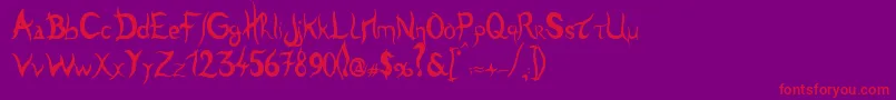 Tulen Font – Red Fonts on Purple Background